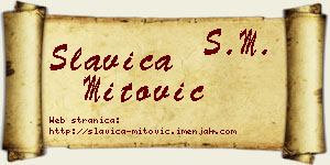 Slavica Mitović vizit kartica